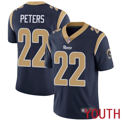 Los Angeles Rams Limited Navy Blue Youth Marcus Peters Home Jersey NFL Football #22 Vapor Untouchable